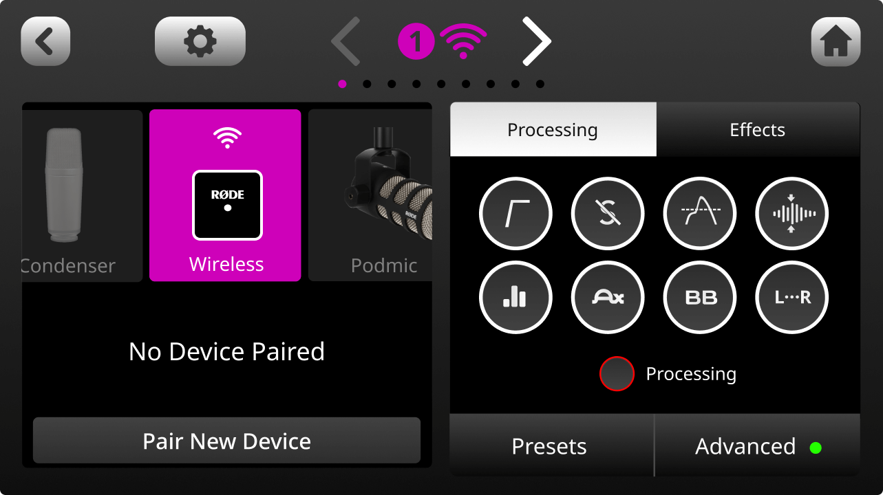 RØDECaster Pro II wireless device setup